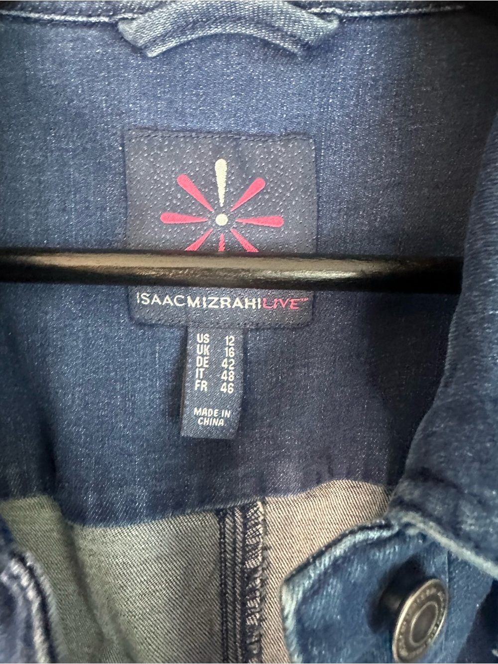 Medium Wash Denim Barncoat with Front and Elbow Patches - Picture 5 of 5